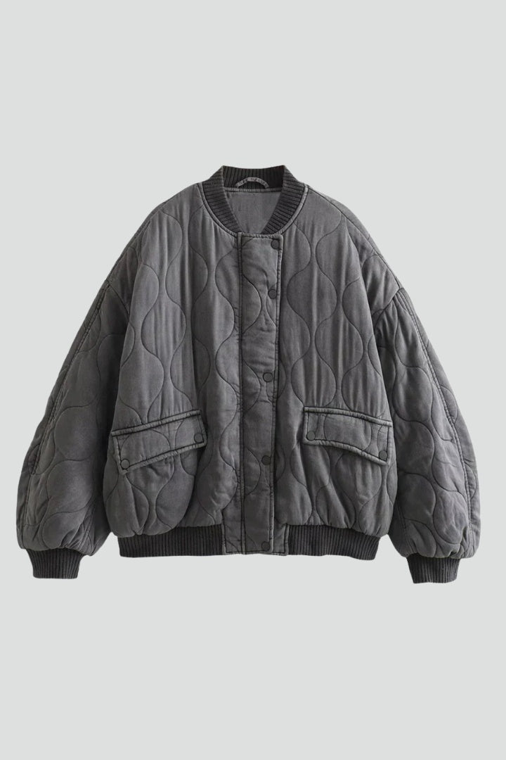 Fruzsina | Steppelt Bomber Dzseki Női Oversize Bordázott