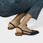 Fruzsina | Szandál Lapos Női Pántos Slingback