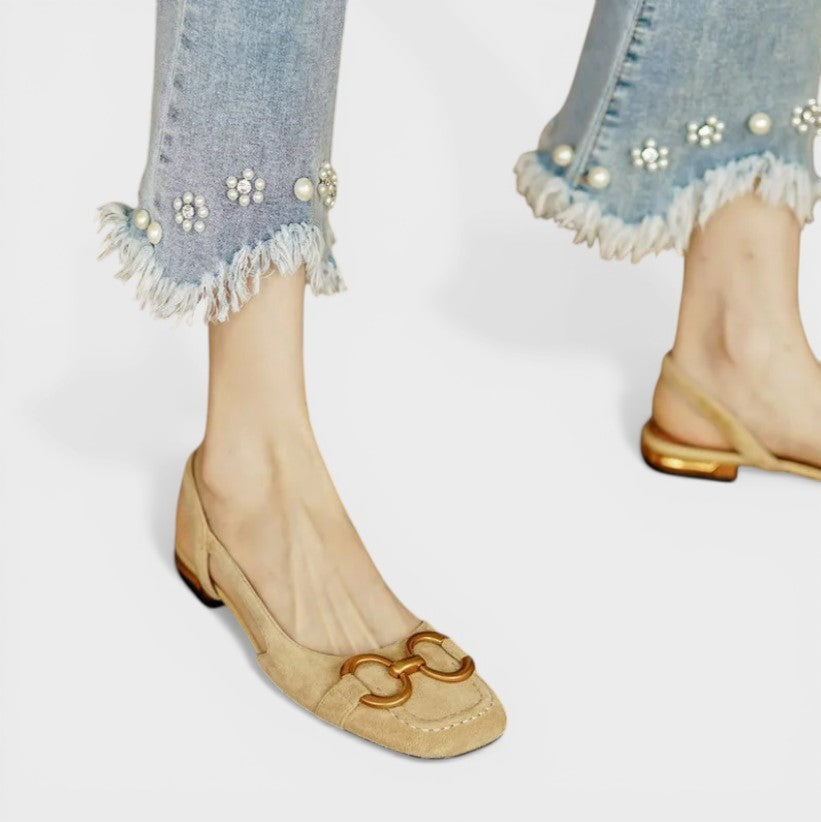 Fruzsina | Szandál Lapos Női Pántos Slingback