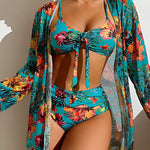 Fruzsina | Trópusi Bikini Szett Női Kimonóval