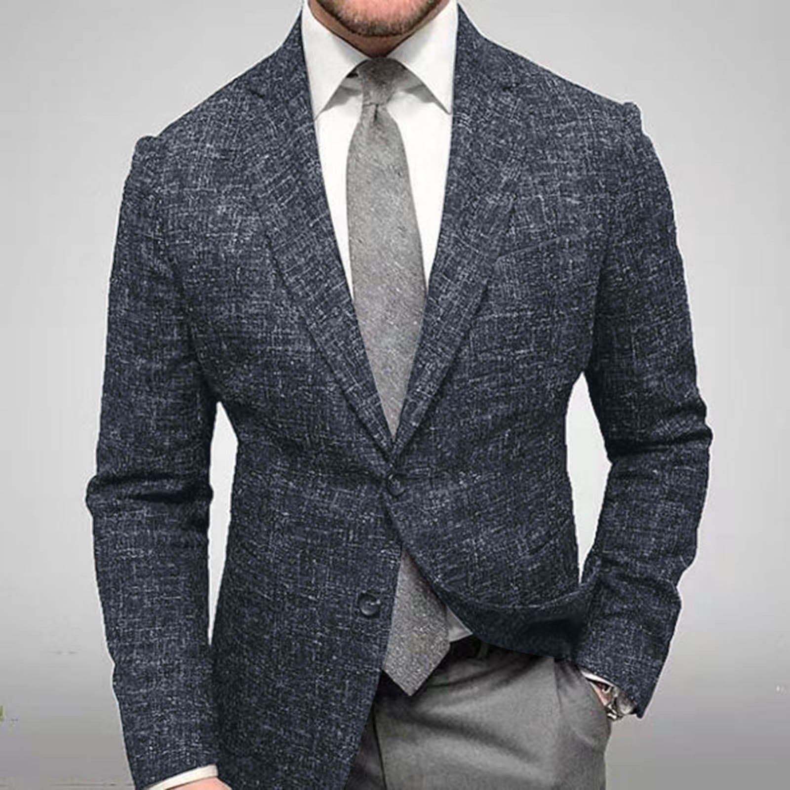 Gábor | Kockás Blézer Férfi Slim Fit Kétgombos