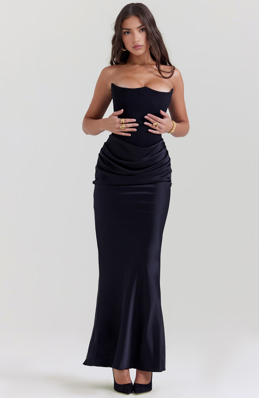 Gabriella | Alkalmi Strapless Ruha Női Maxi Testhezálló