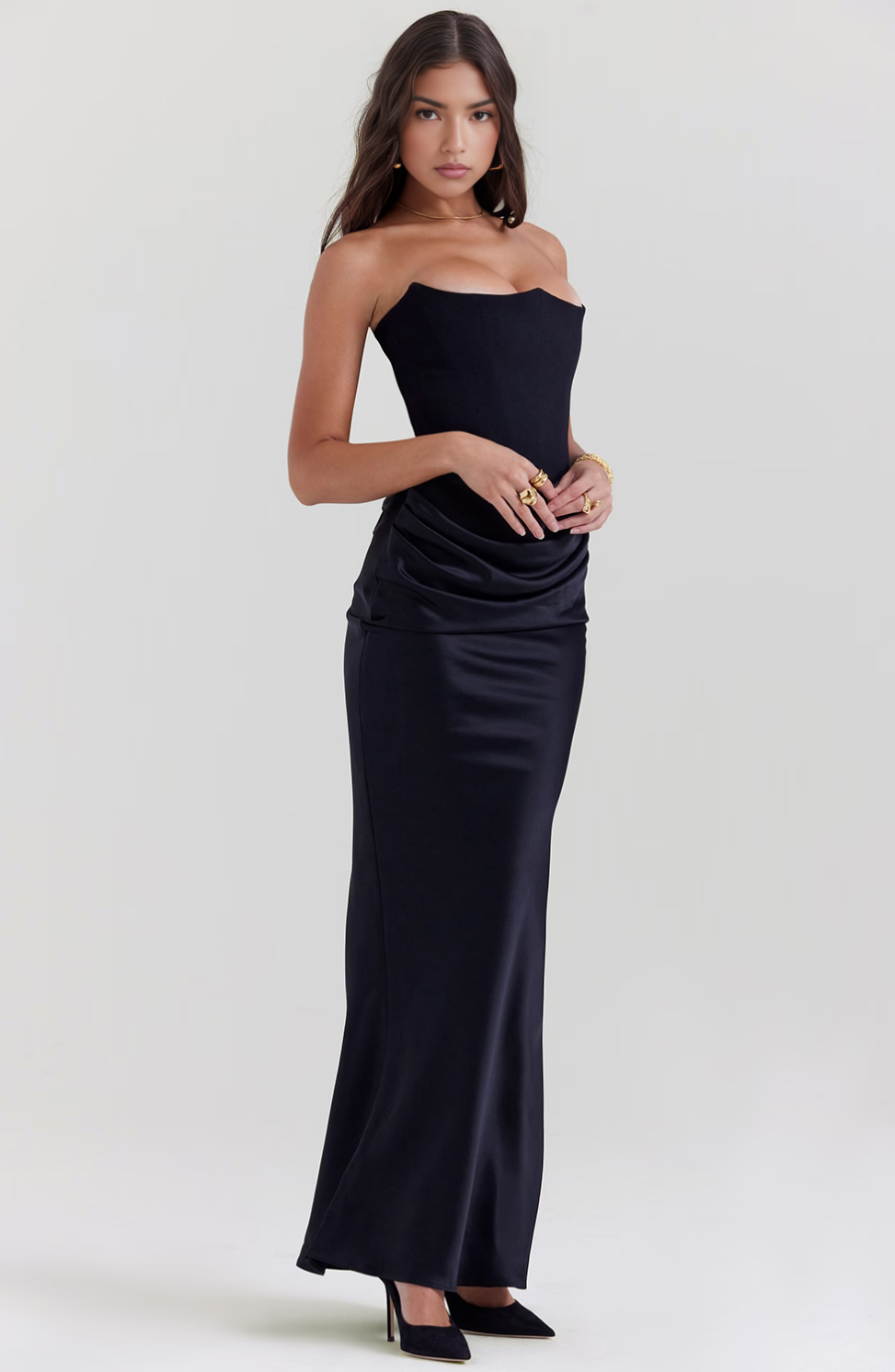 Gabriella | Alkalmi Strapless Ruha Női Maxi Testhezálló