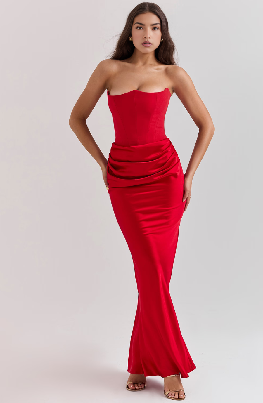 Gabriella | Alkalmi Strapless Ruha Női Maxi Testhezálló