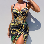 Gabriella | Bodycon Ruha Női Mintás Pántos