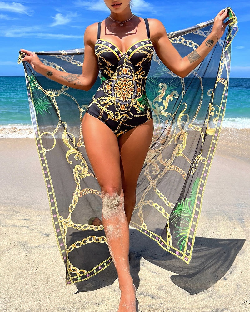 Gabriella | Bodycon Ruha Női Mintás Pántos