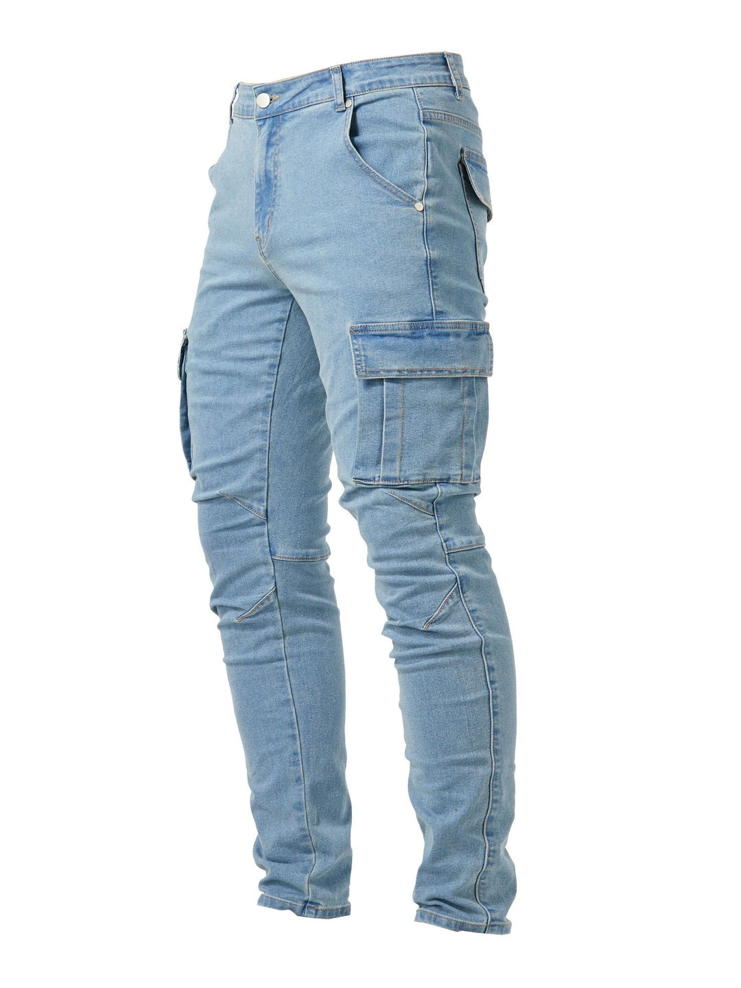Gergő | Cargo Jeans Férfi Slim Fit Oldalzsebes