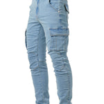 Gergő | Cargo Jeans Férfi Slim Fit Oldalzsebes