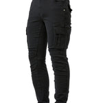 Gergő | Cargo Jeans Férfi Slim Fit Oldalzsebes