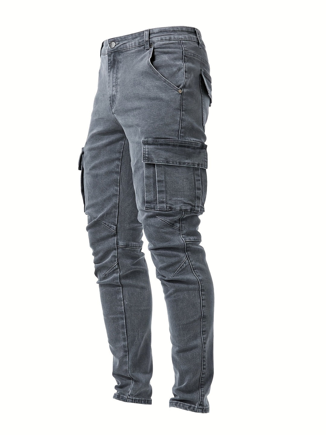 Gergő | Cargo Jeans Férfi Slim Fit Oldalzsebes