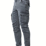 Gergő | Cargo Jeans Férfi Slim Fit Oldalzsebes