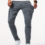 Gergő | Cargo Jeans Férfi Slim Fit Oldalzsebes