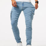 Gergő | Cargo Jeans Férfi Slim Fit Oldalzsebes
