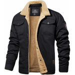 Gian | Fleecejacke Herren mit Knopfleiste Sherpa-Futter