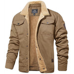 Gian | Fleecejacke Herren mit Knopfleiste Sherpa-Futter