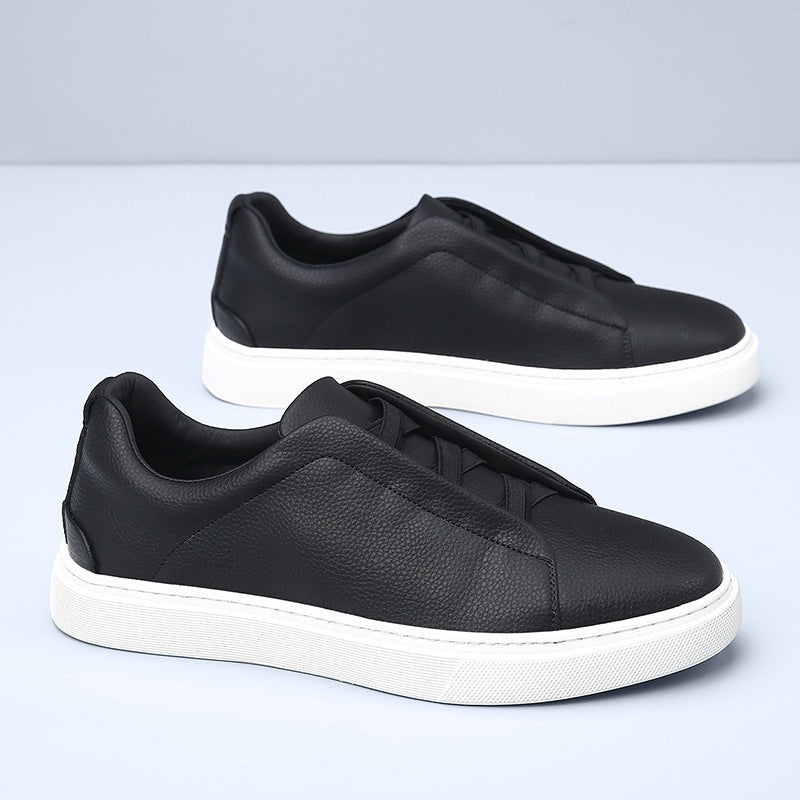 Gian | Sneaker Leder Herren Elastische Schnürung