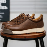 Hanna | Bőr Sneaker Női Platform Talpú Fűzős