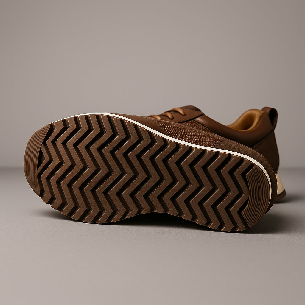 Hanna | Bőr Sneaker Női Platform Talpú Fűzős