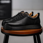 Hanna | Bőr Sneaker Női Platform Talpú Fűzős