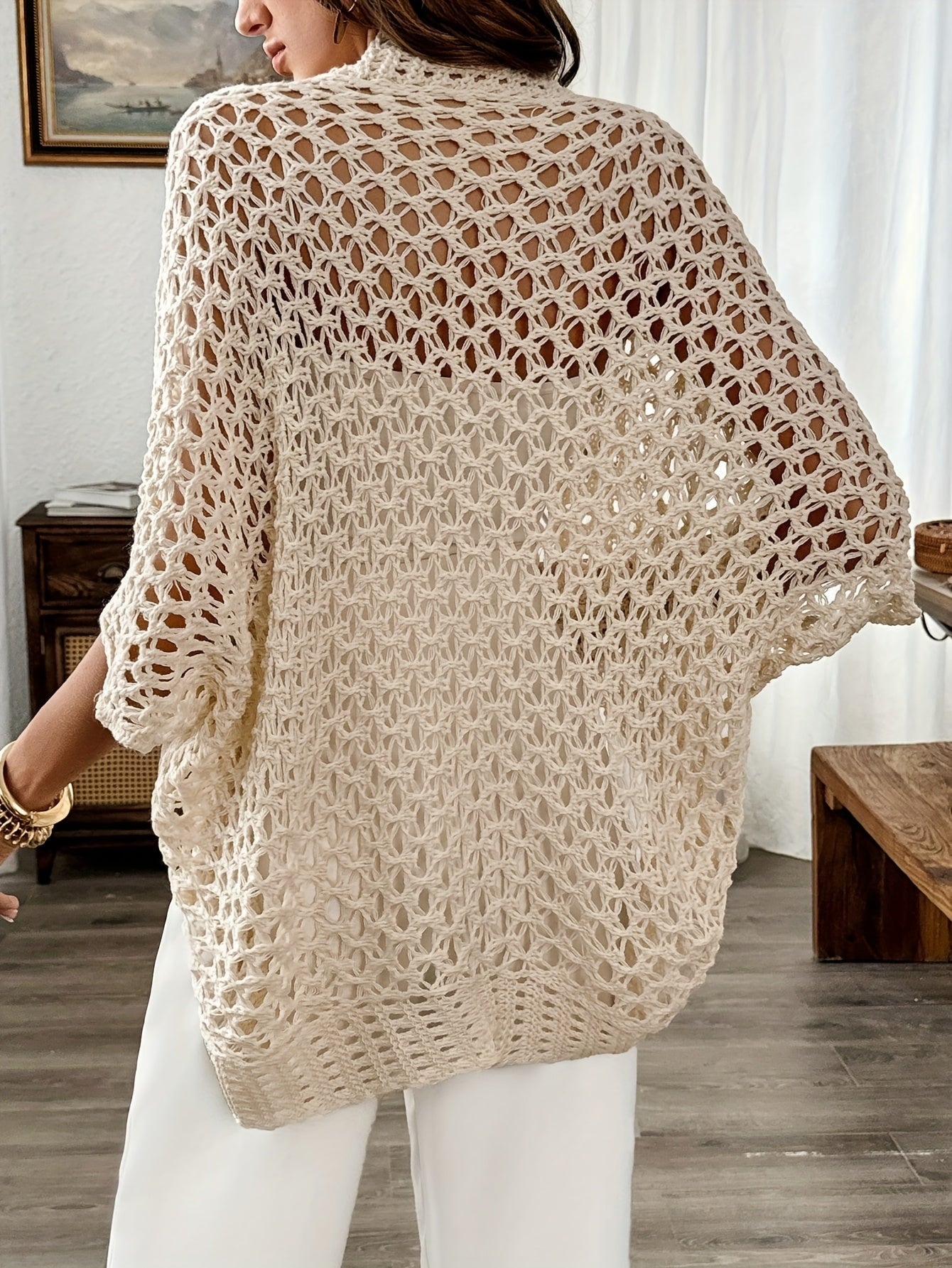 Hanna | Horgolt Kardigán Női Nyitott Oversize