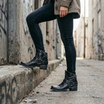 Hannah | Chelsea Boots Damen Leder Blockabsatz Schnalle