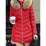 Hannah | Daunenjacke Damen mit Fellkapuze Gesteppt Winterparka