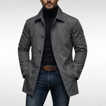 Hunor | Trench Coat Férfi Átmeneti Kabát Gombos
