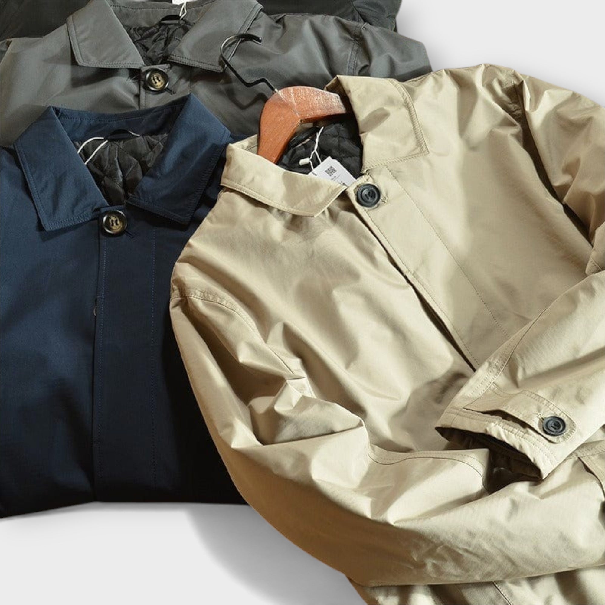Hunor | Trench Coat Férfi Átmeneti Kabát Gombos