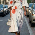 Ildikó | Alkalmi Midi Ruha Női Kimono Ujjú Övvel