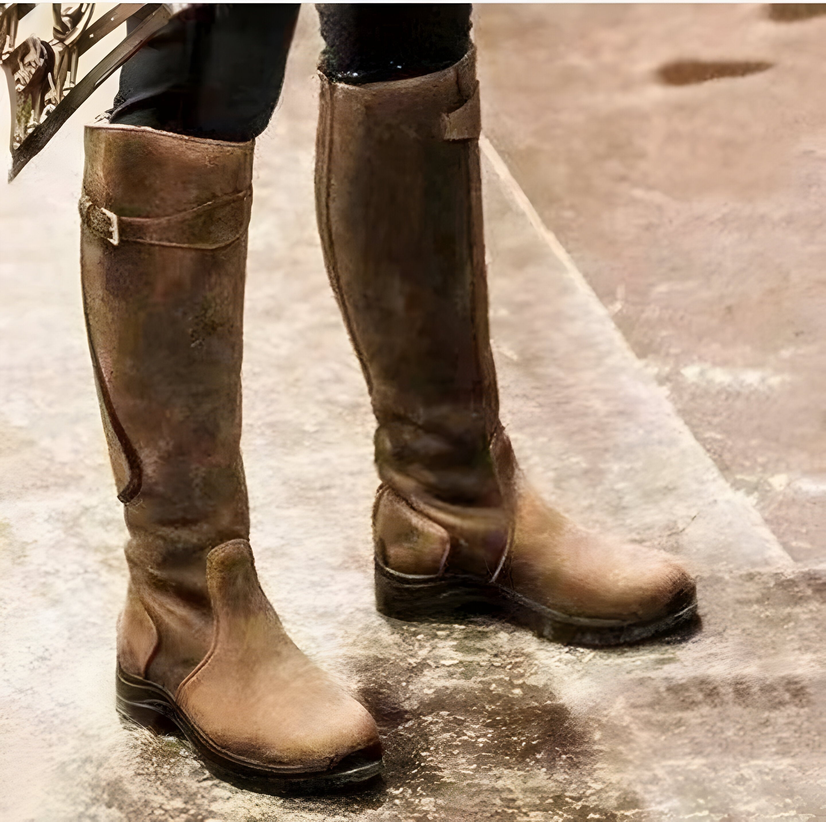 Ildikó | Cowboy Csizma Női Bőr Magas Szárú Csatos