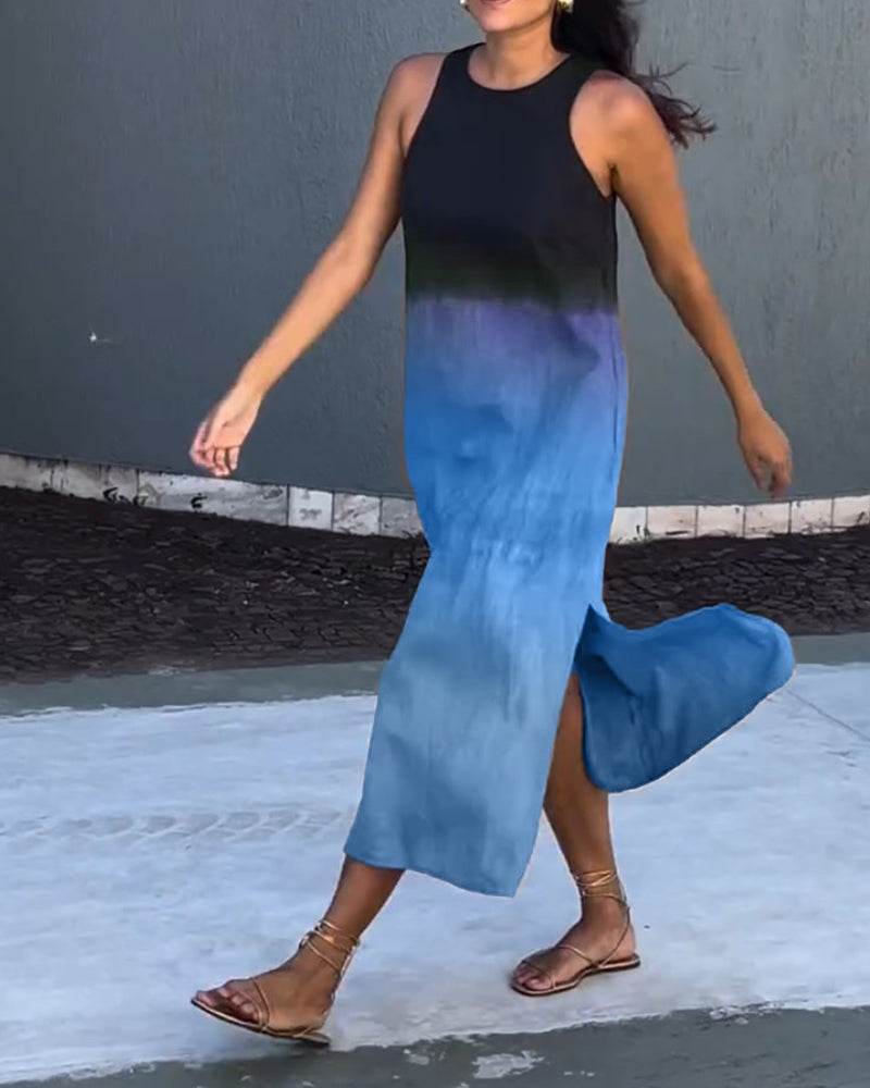 Ildikó | Nyári Maxi Ruha Női Gradient Ujjatlan