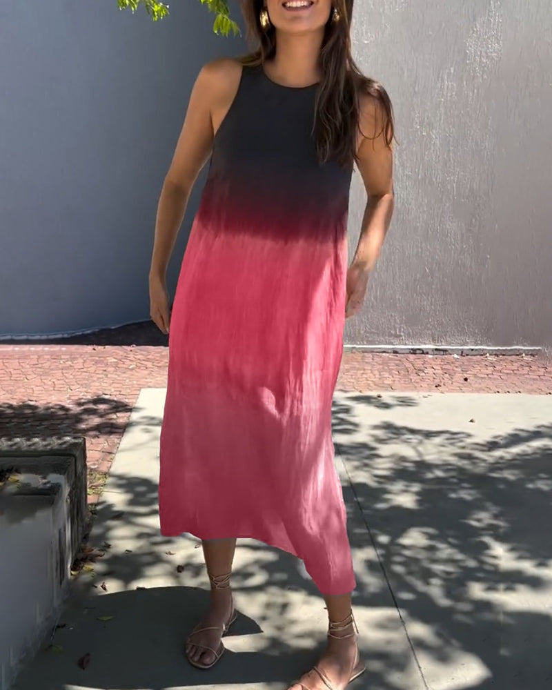 Ildikó | Nyári Maxi Ruha Női Gradient Ujjatlan