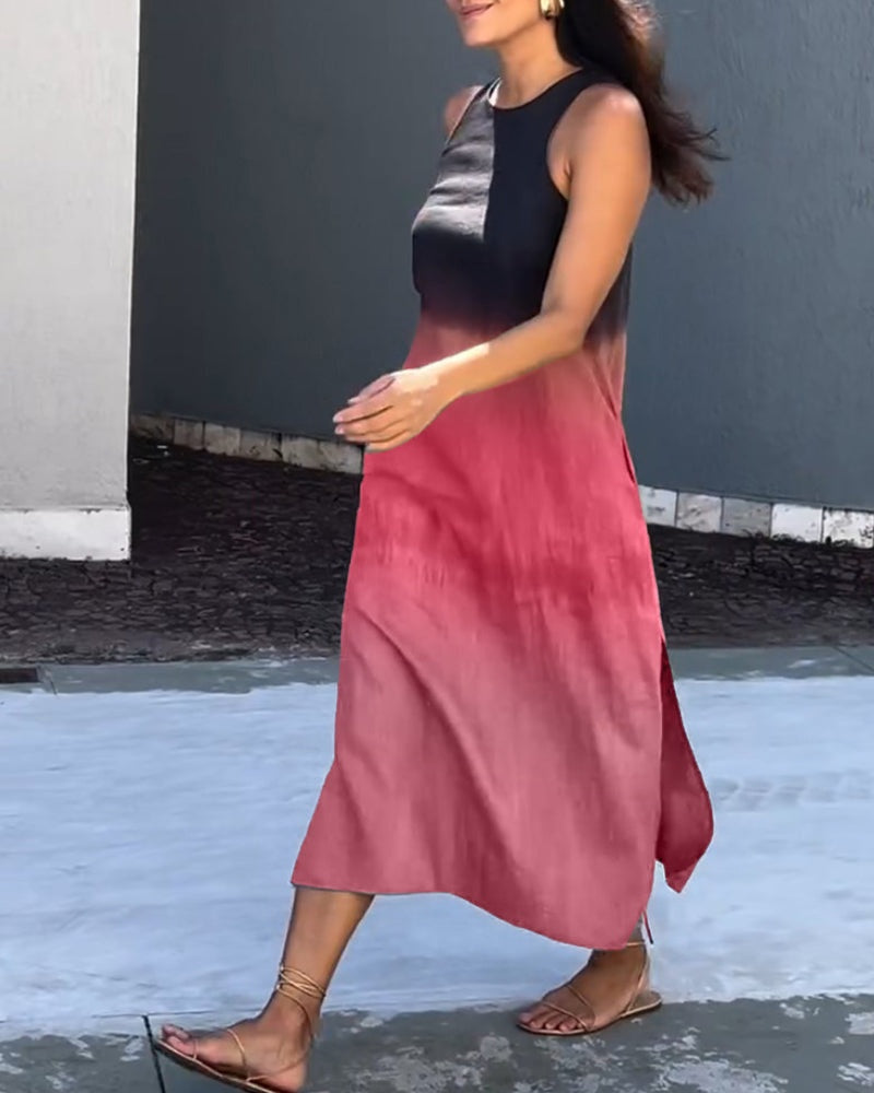 Ildikó | Nyári Maxi Ruha Női Gradient Ujjatlan