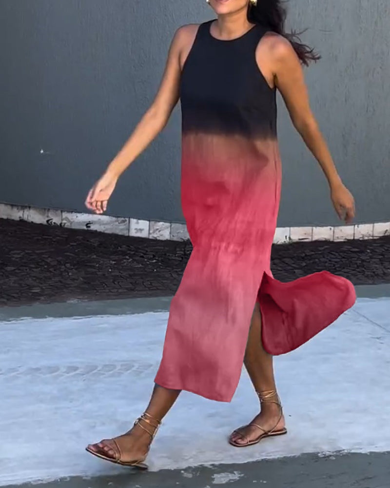 Ildikó | Nyári Maxi Ruha Női Gradient Ujjatlan