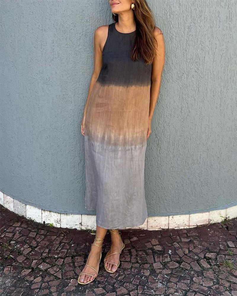 Ildikó | Nyári Maxi Ruha Női Gradient Ujjatlan