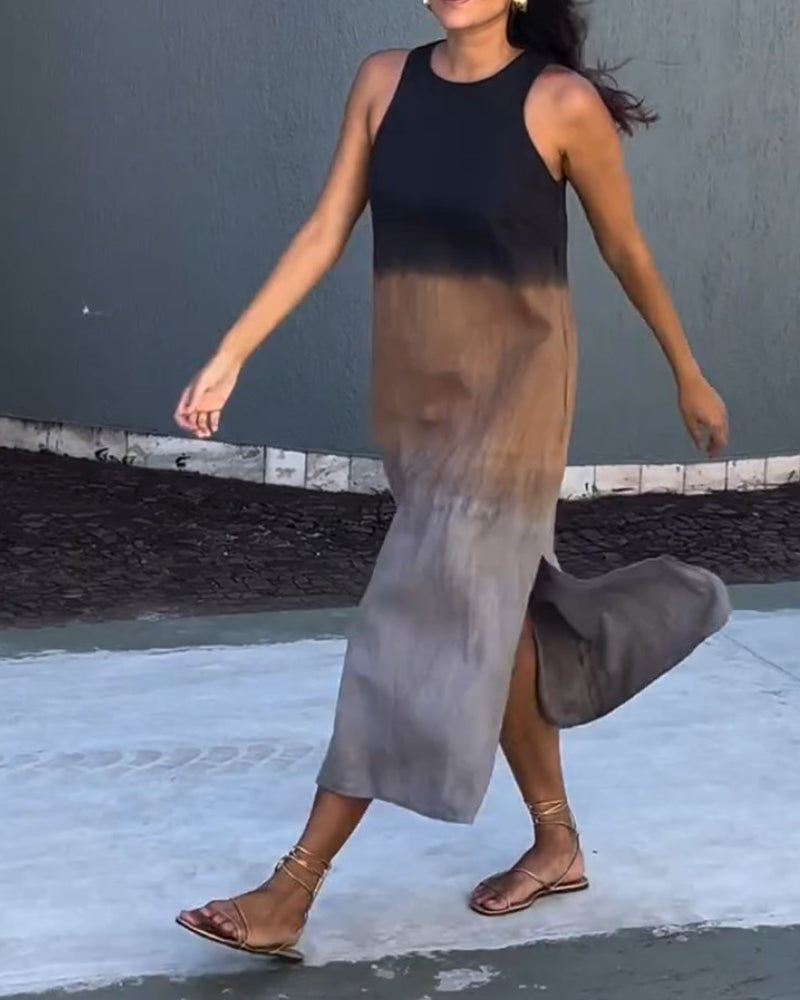 Ildikó | Nyári Maxi Ruha Női Gradient Ujjatlan