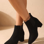 Irene | Chelsea Boots Damen Wildleder Blockabsatz Reissverschluss