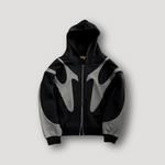 István | Kapucnis Pulóver Férfi Zip-Up Mintás Oversize