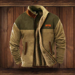 Janis | Fleecejacke Herren Sherpa-Futter Azteken-Muster Stehkragen