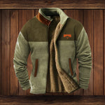 Janis | Fleecejacke Herren Sherpa-Futter Azteken-Muster Stehkragen