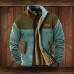 Janis | Fleecejacke Herren Sherpa-Futter Azteken-Muster Stehkragen