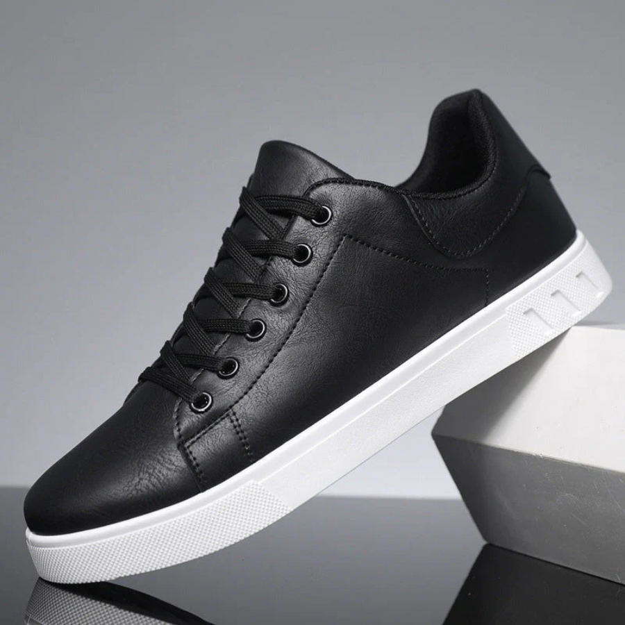 Janis | Sneaker Herren Leder-Optik Low-Top Schnürschuh