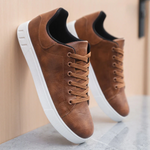 Janis | Sneaker Herren Leder-Optik Low-Top Schnürschuh