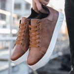 Janis | Sneaker Herren Leder-Optik Low-Top Schnürschuh