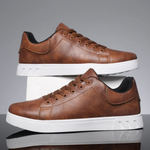 Janis | Sneaker Herren Leder-Optik Low-Top Schnürschuh