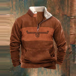 Janis | Sweatshirt Herren Fleece Western Aztec Quarter-Zip