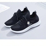 Josephine | Sneaker Damen Strick Blumenstickerei Schnürschuh Leicht