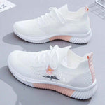 Josephine | Sneaker Damen Strick Blumenstickerei Schnürschuh Leicht