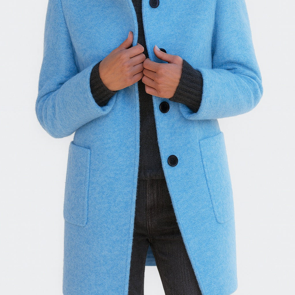 Josephine | Wollmantel Damen Stehkragen Midi