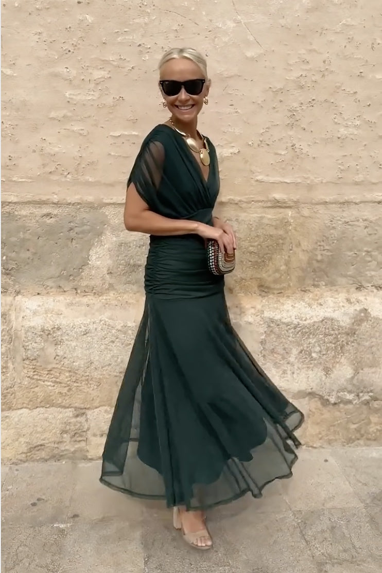 Judit | Alkalmi Maxi Ruha Női V-nyakú Áramló